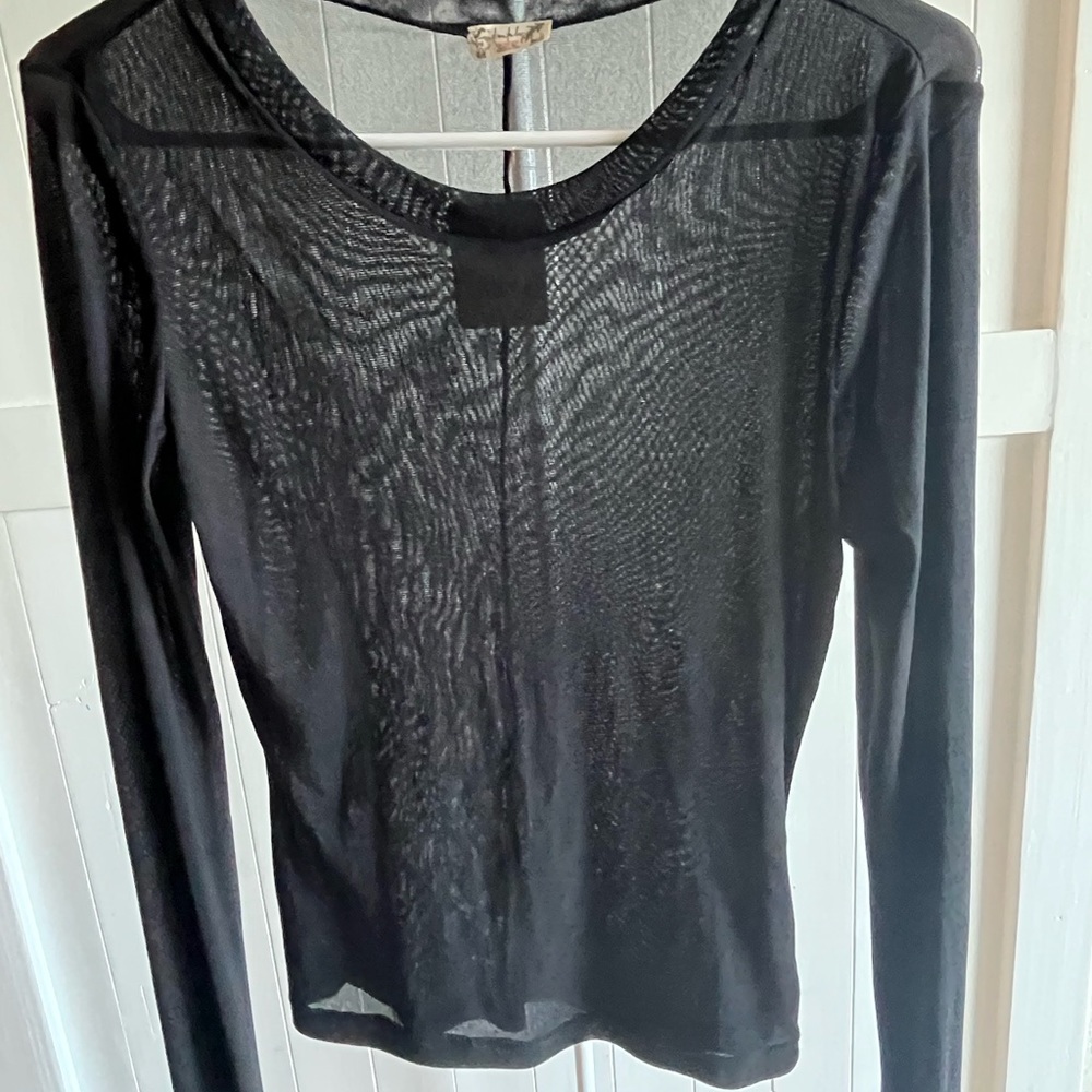 Free people going out black sheet top